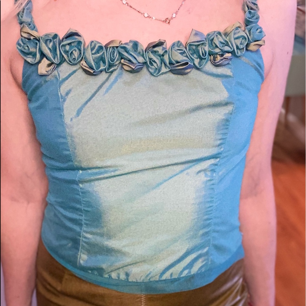 90s Vintage Rosette Top